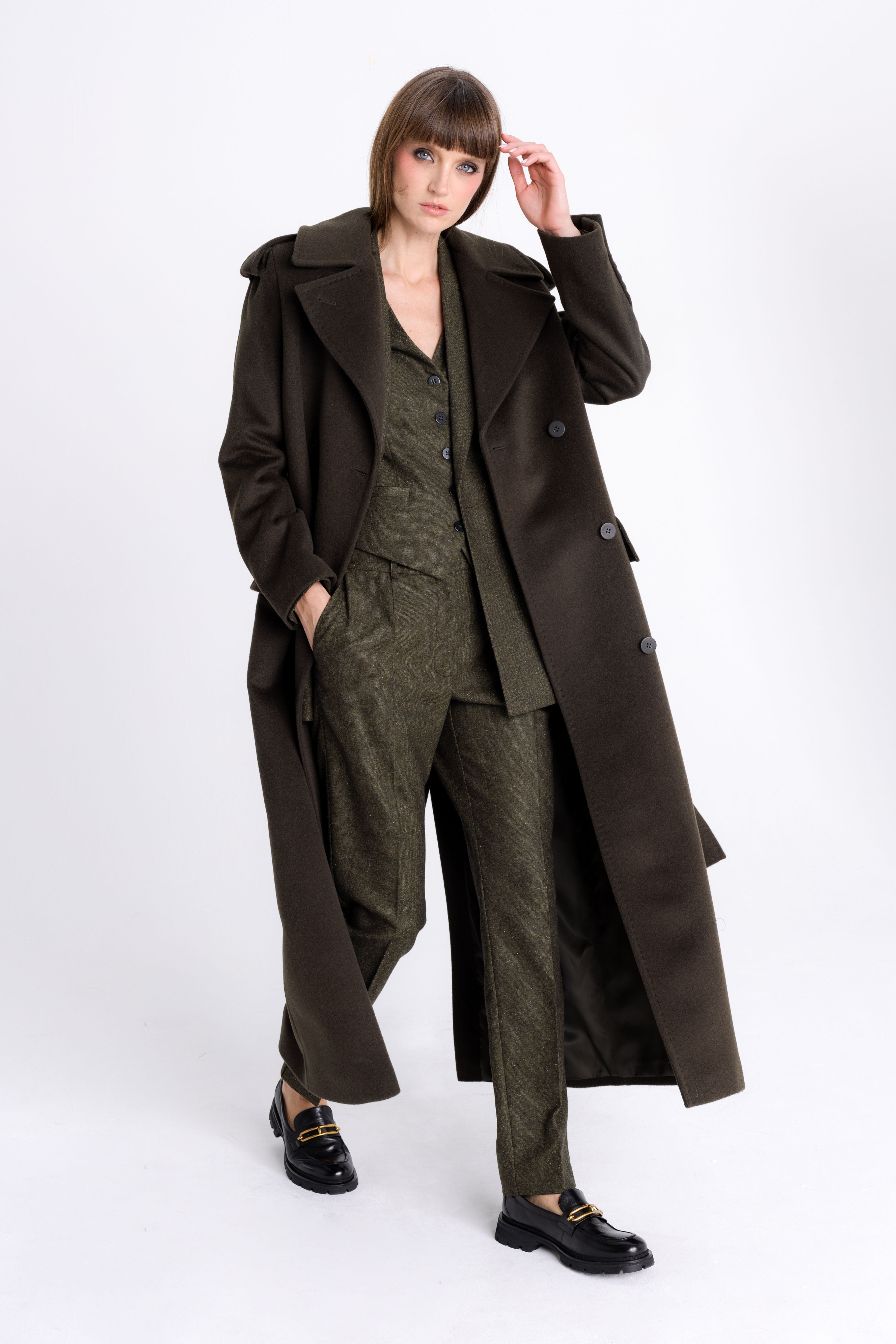 Forest green coat online