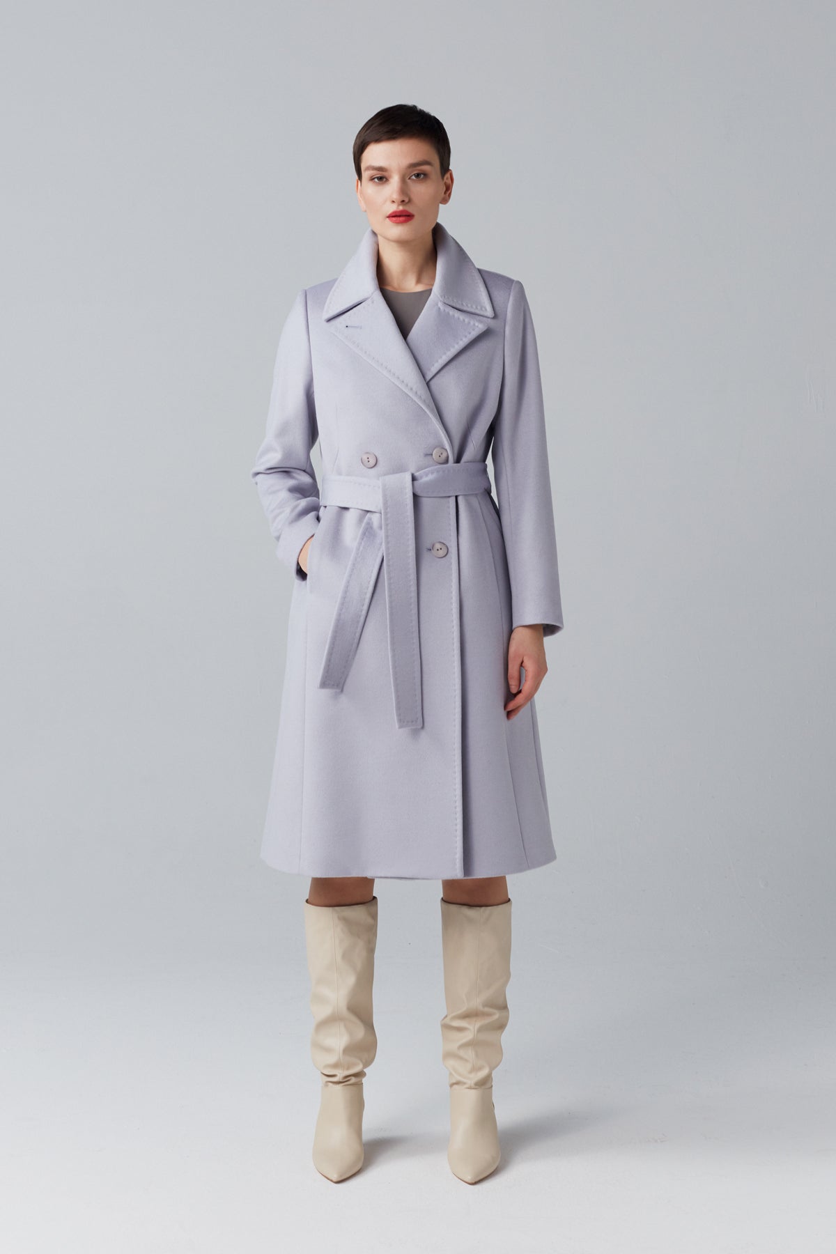 Lilac wool coat hotsell