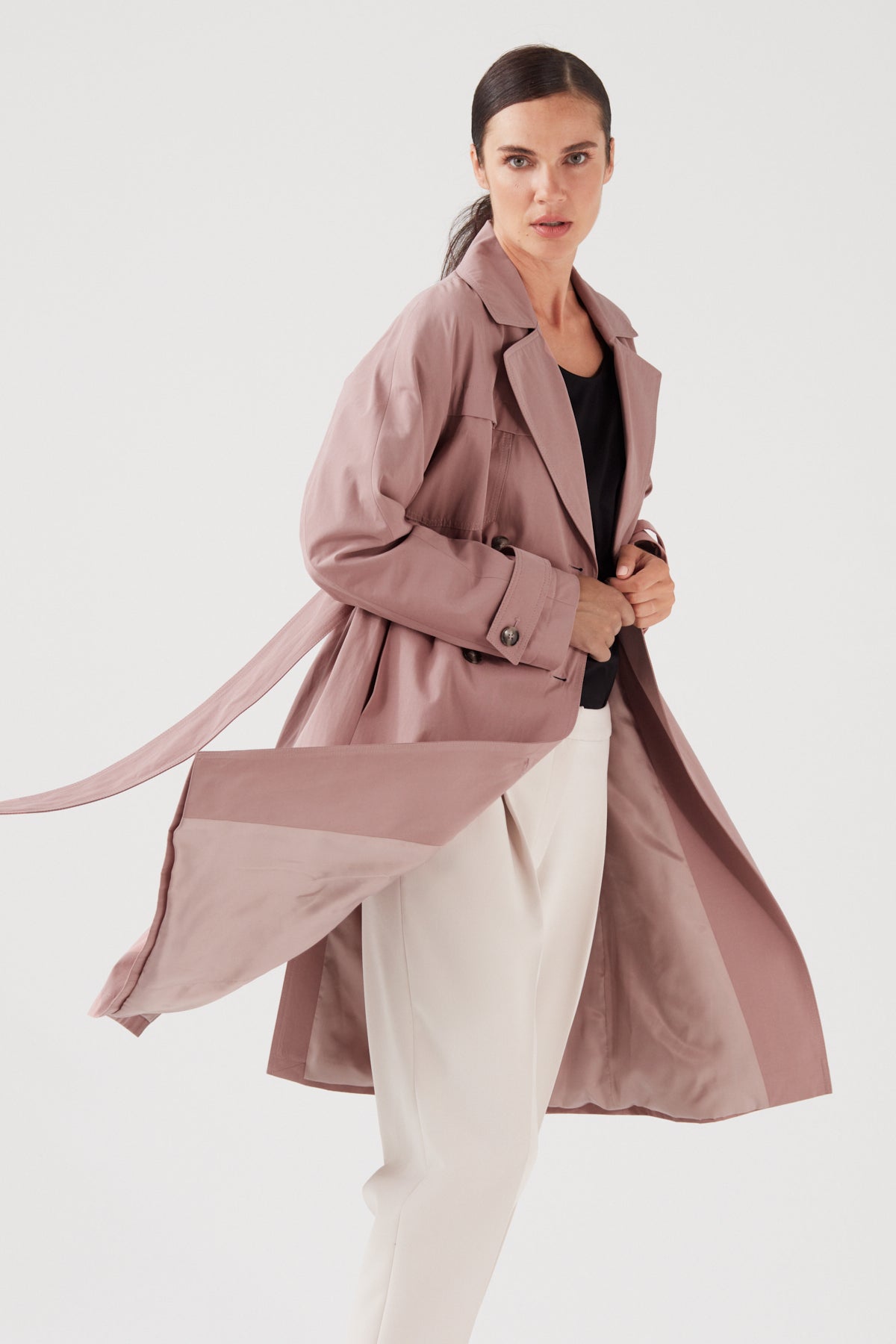 MODERN SOFT TRENCH COAT BLUSH InAvati