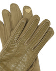 ECO LEATHER LIGHT KHAKI GLOVES