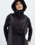 BLACK HOOD WITH PADDING