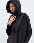 BLACK HOOD WITH PADDING