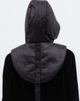 BLACK HOOD WITH PADDING