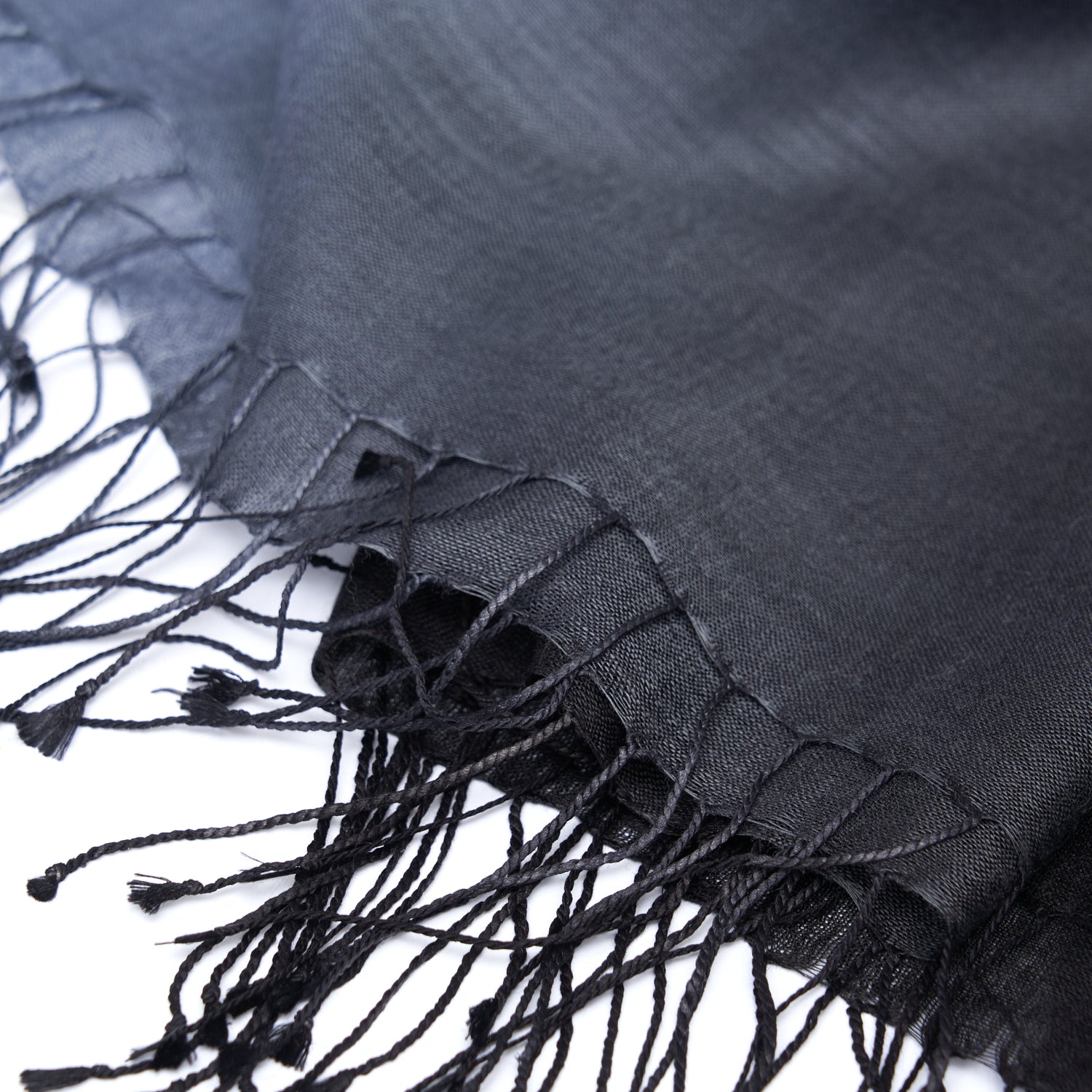 OMBRE GREY SCARF WITH SILK