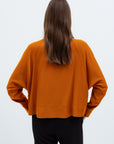 ORANGE SHIRT WITH KIMONO SLEEVES