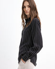 BLACK STRIPED SHIRT