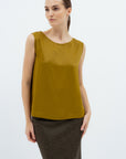 DARK MUSTARD SLEEVELESS TOP