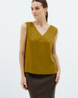 DARK MUSTARD SLEEVELESS TOP