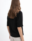 BLACK T-SHIRT WITH PRINT