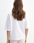 WHITE T-SHIRT WITH PRINT