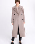 CAPPUCCINO BELTED WOOL COAT