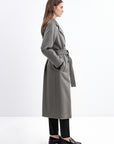 JADE BELTED WOOL COAT