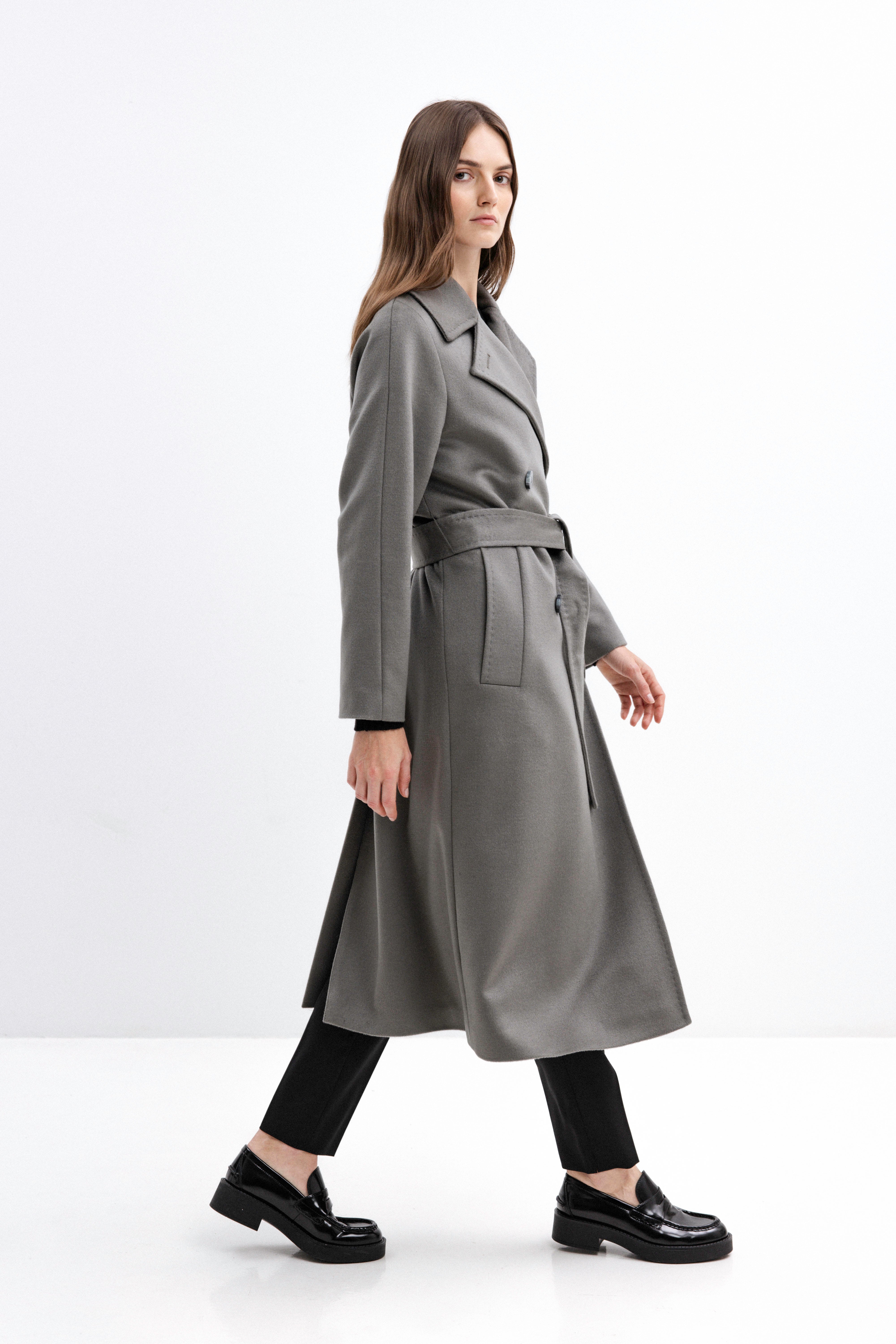 JADE BELTED WOOL COAT