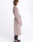 CAPPUCCINO BELTED WOOL COAT