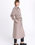 CAPPUCCINO BELTED WOOL COAT