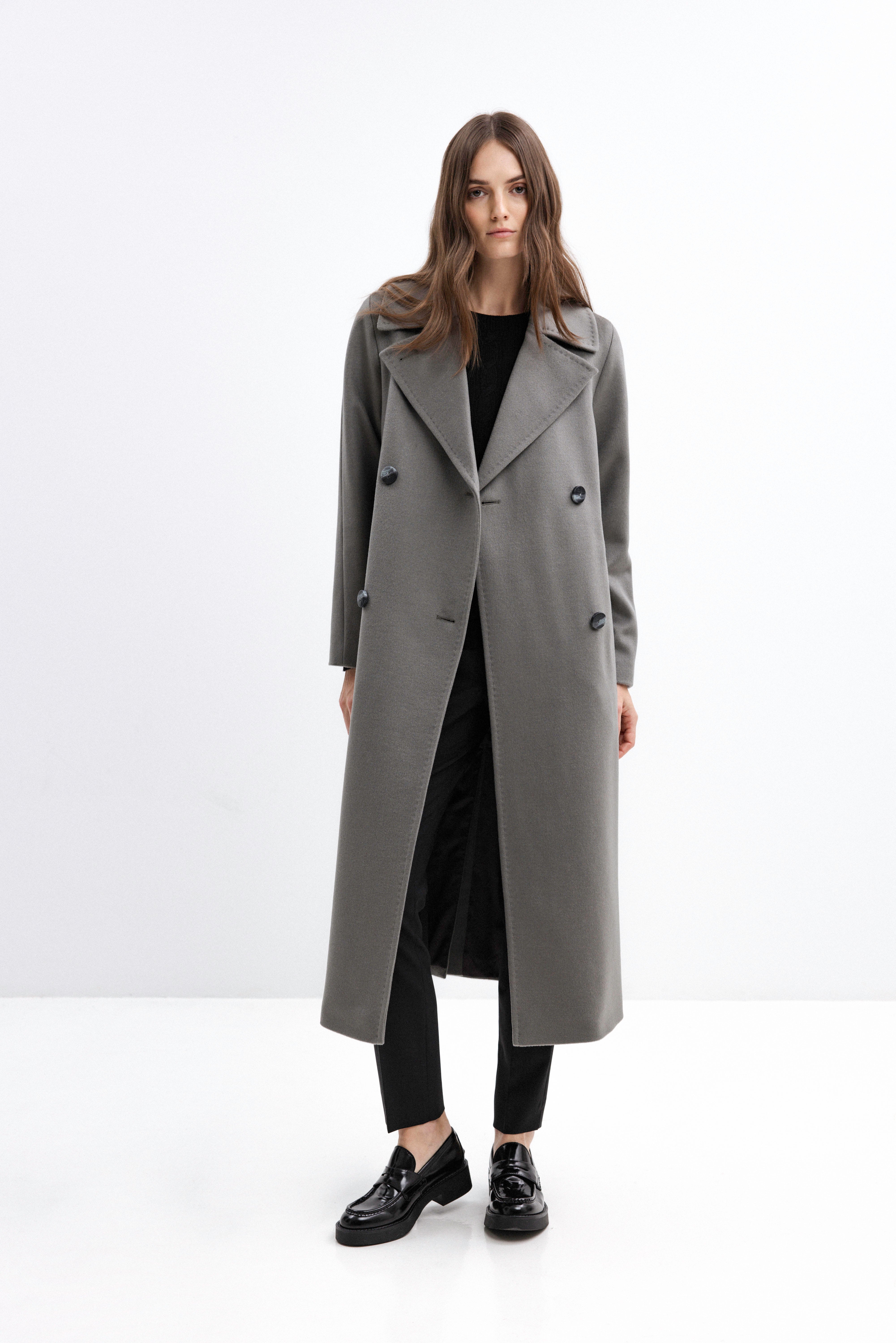 JADE BELTED WOOL COAT