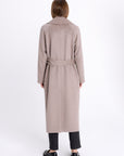 CAPPUCCINO BELTED WOOL COAT