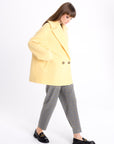 OVERSIZED WOOL YELLOW COAT