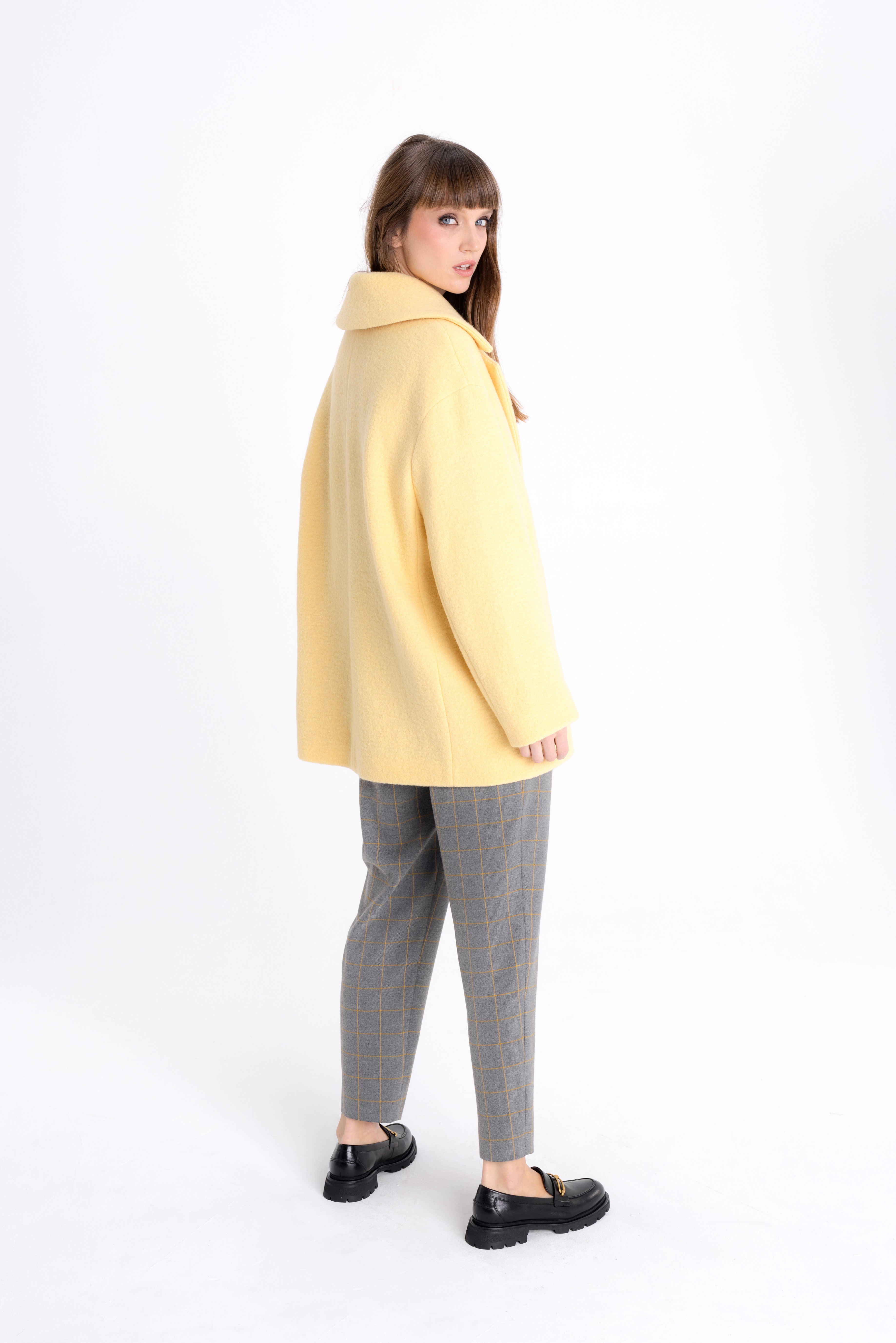 OVERSIZED WOOL YELLOW COAT