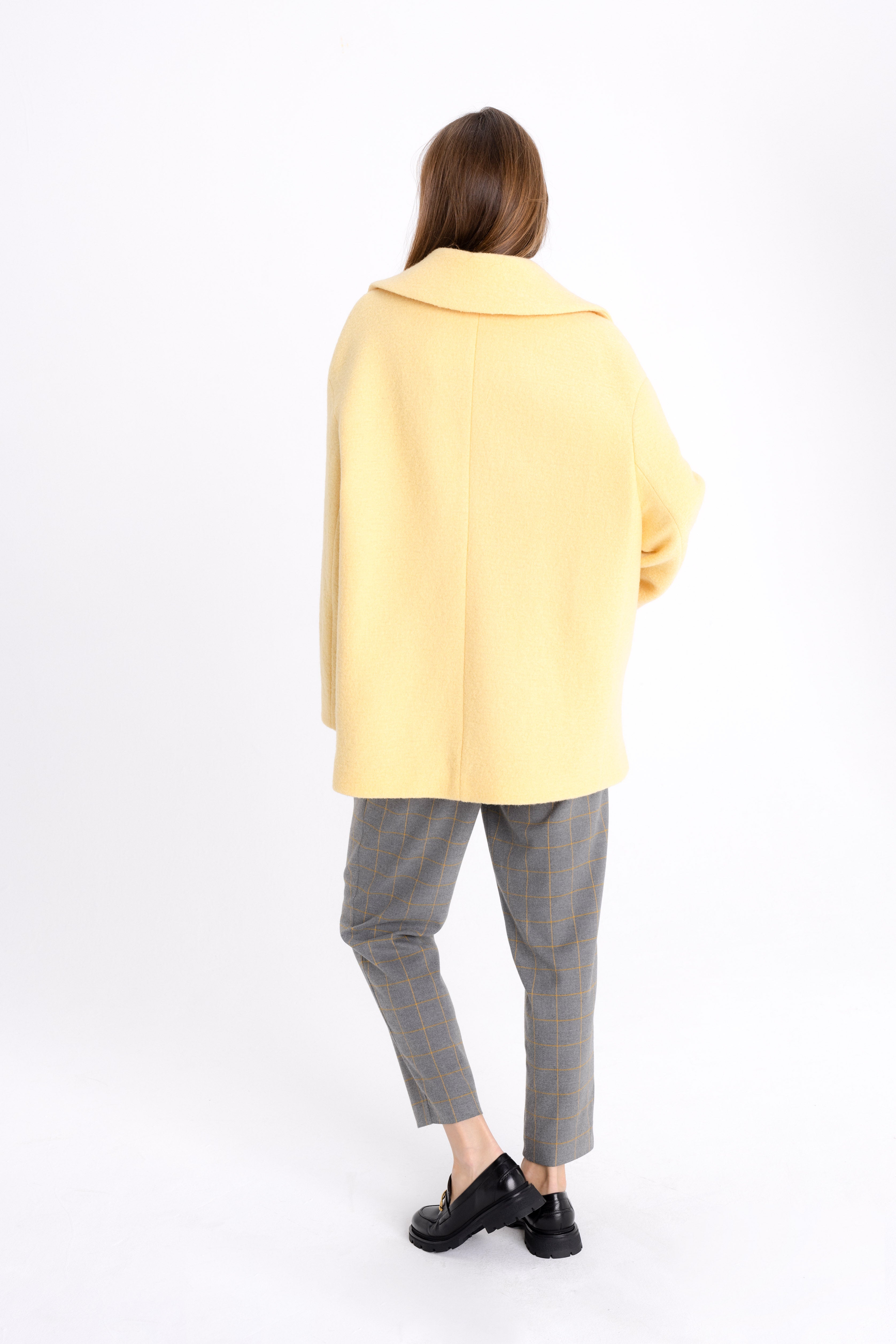 OVERSIZED WOOL YELLOW COAT