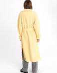 WOOL YELLOW COAT WITH PATCH POCKETS