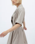 A-LINE LIGHT TAUPE DRESS