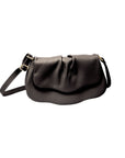 BLACK LEATHER HANDBAG