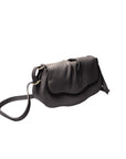 BLACK LEATHER HANDBAG