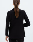 SINGLE-BREASTED FITTED BLACK JACKET