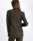 FOREST GREEN DOUBLE-BREASTED JACKET WITH WOOL