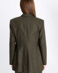 FOREST GREEN DOUBLE-BREASTED JACKET WITH WOOL