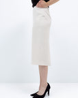 MIDI SLIM FIT MILK SKIRT