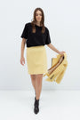 STRAIGHT YELLOW WOOL SKIRT