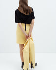 STRAIGHT YELLOW WOOL SKIRT