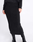 DARK GREY KNITTED SKIRT