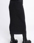 DARK GREY KNITTED SKIRT