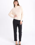 BEIGE SWEATER WITH MERINO WOOL