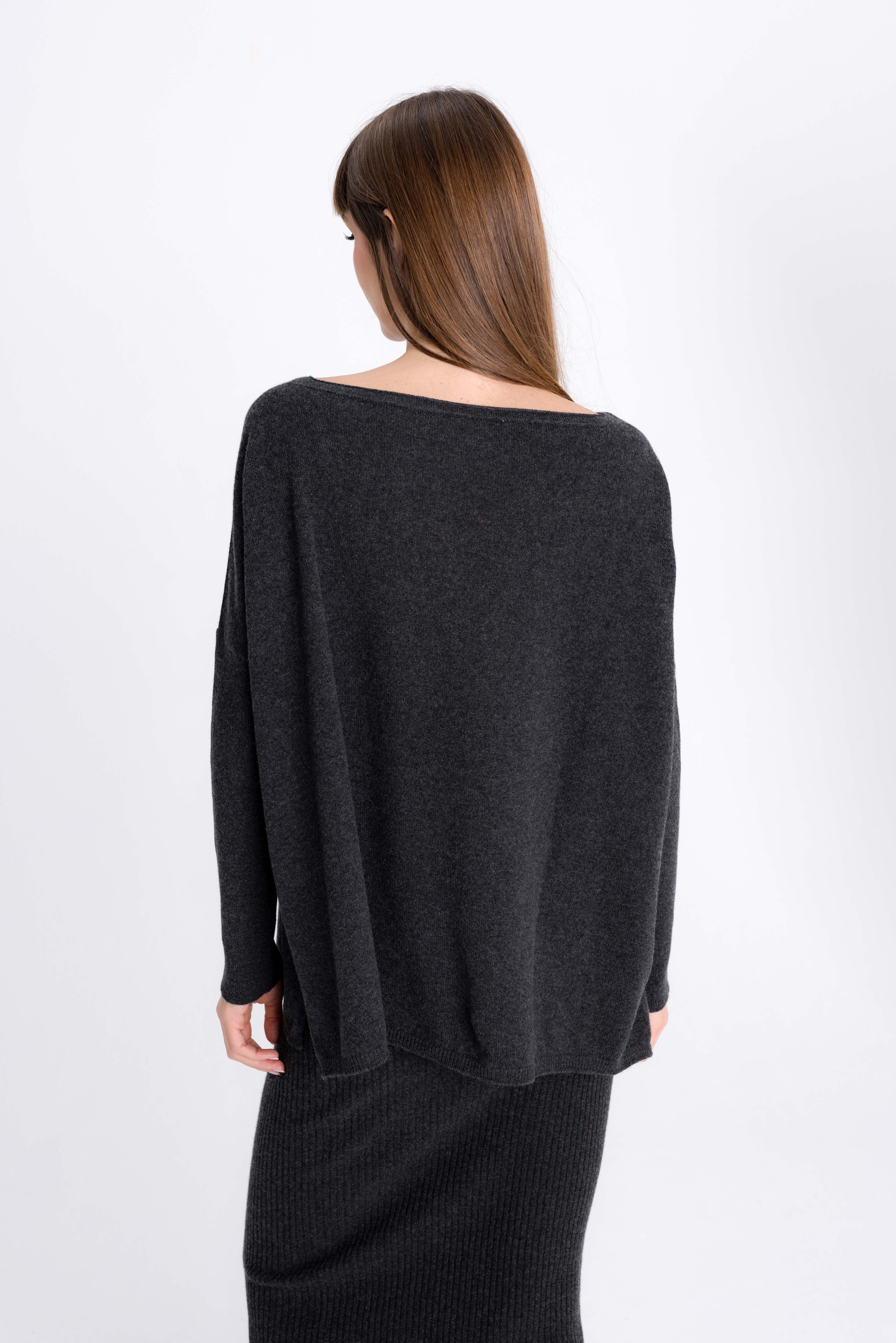 CASHMERE DARK GREY SWEATER