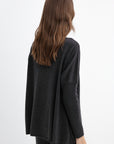 HIGH NECK DARK GREY SWEATER