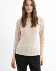 MILK BRAIDED SWEATER