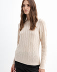 MILK BRAIDED SWEATER