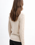 MILK BRAIDED SWEATER