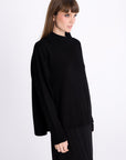 OVERSIZED BLACK WOOL SWEATER