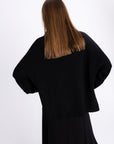 OVERSIZED BLACK WOOL SWEATER