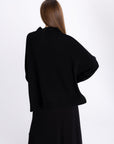 OVERSIZED BLACK WOOL SWEATER