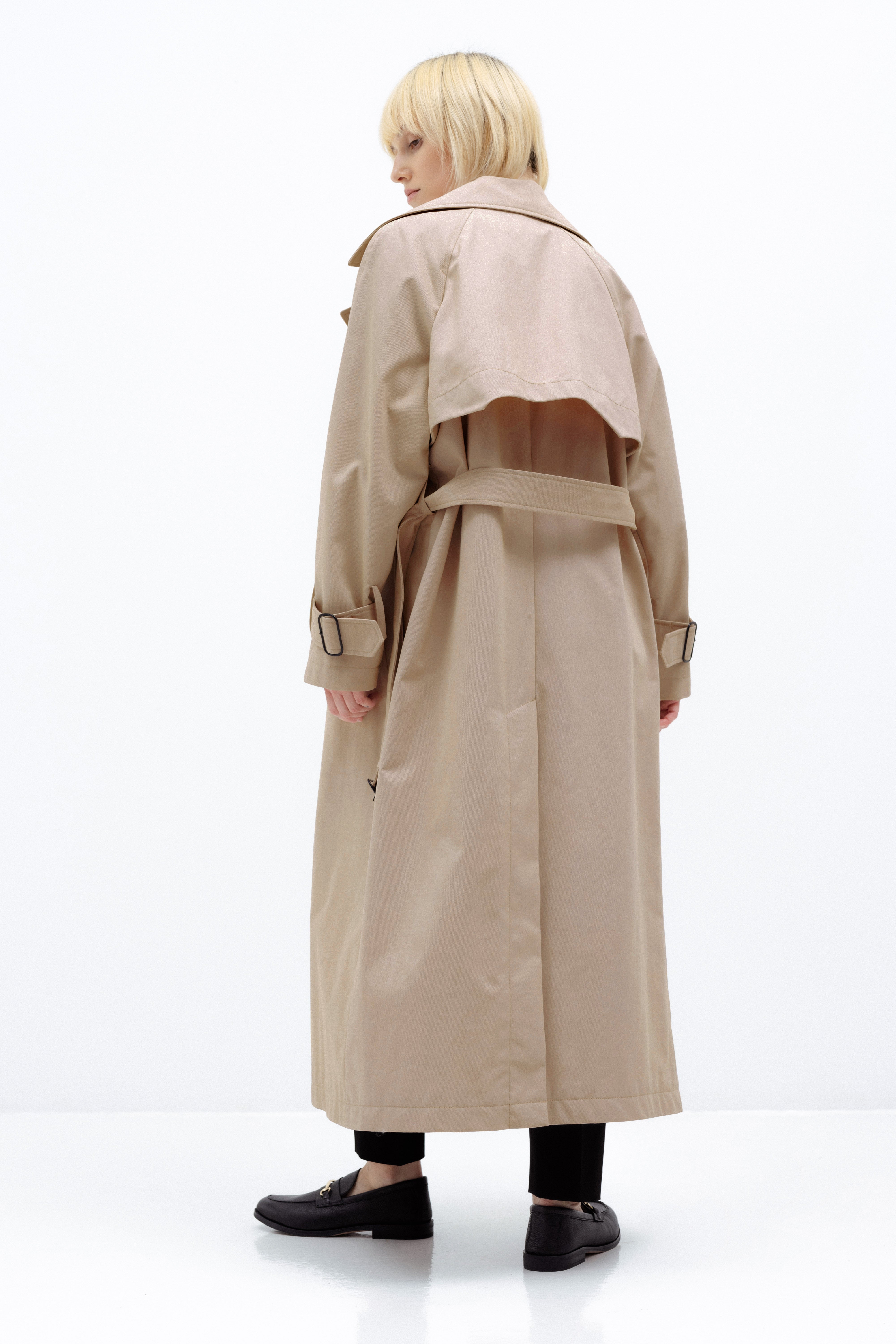 LOOSE FIT BEIGE TRENCH COAT