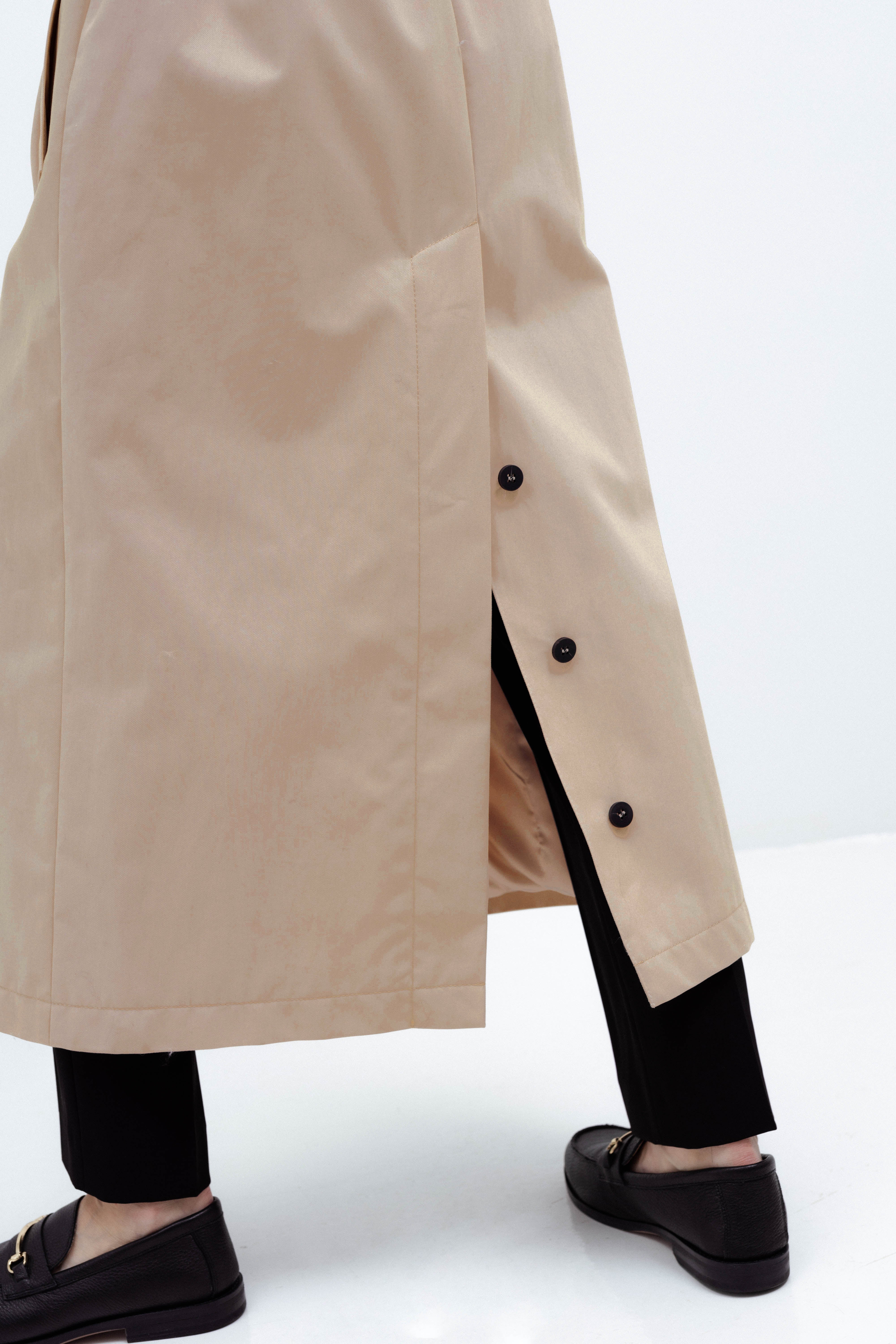 LOOSE FIT BEIGE TRENCH COAT