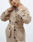 LOOSE FIT BEIGE TRENCH COAT