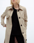 FITTED BEIGE TRENCH COAT