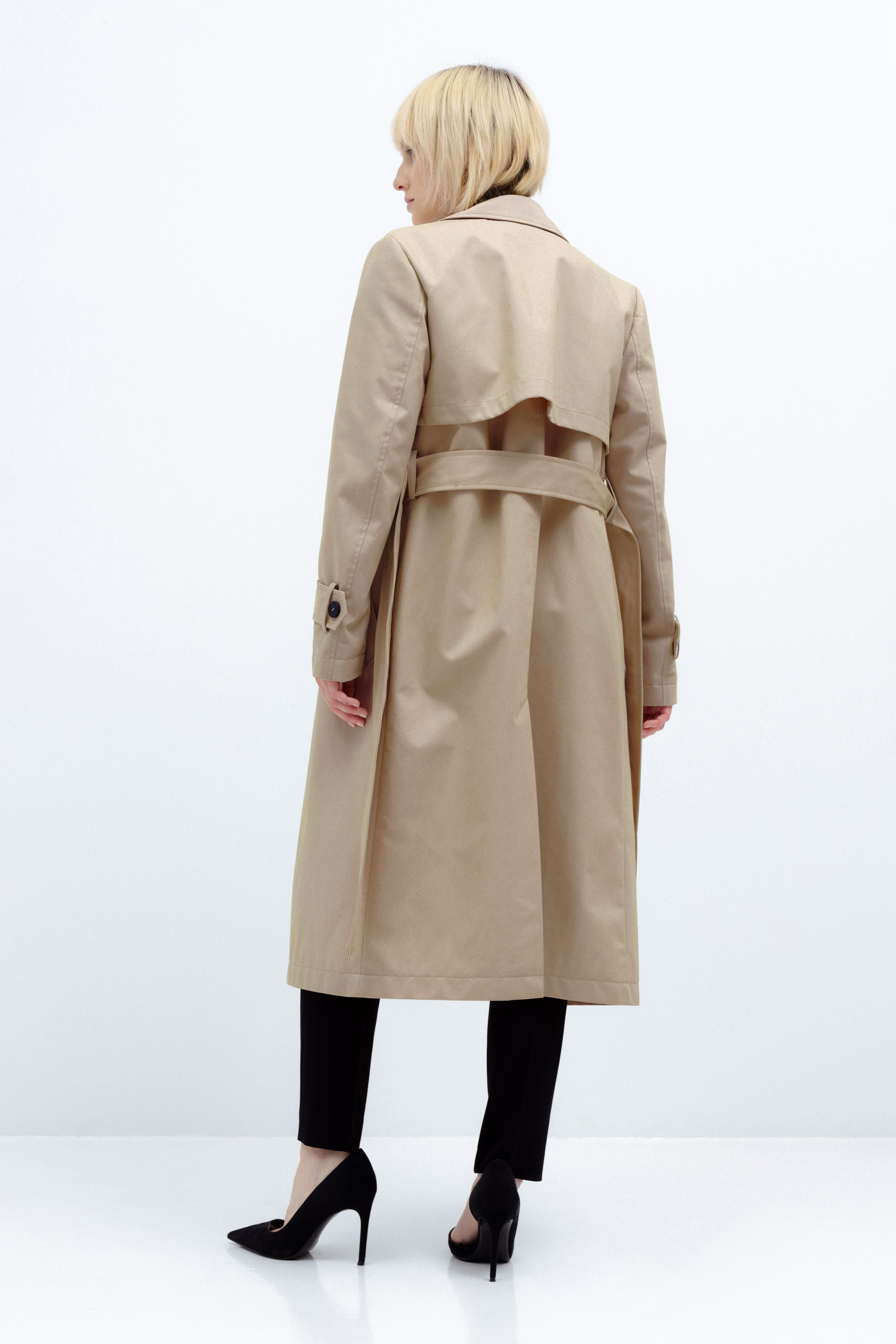 FITTED BEIGE TRENCH COAT